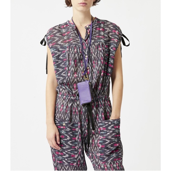 Isabel Marant Purple and Pink Patterned Jumpsuit - Picture 2 of 13